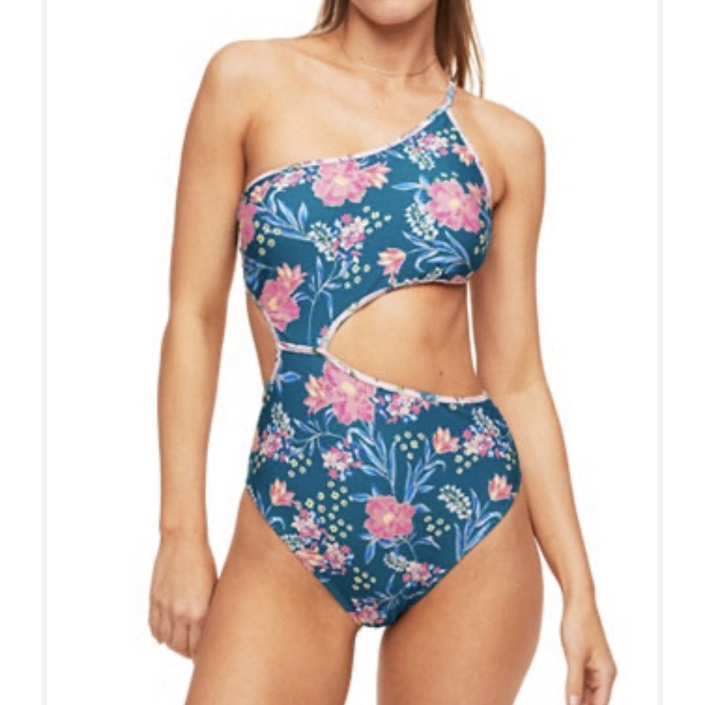 Adore Me Tropical Floral One Piece Swimsuit Womens XL New With Tags Beach Summer